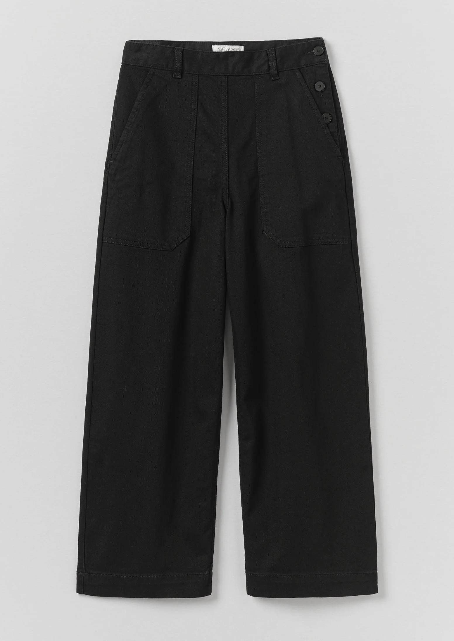 Annie Organic Denim Side Button Jeans | Black - Image 7