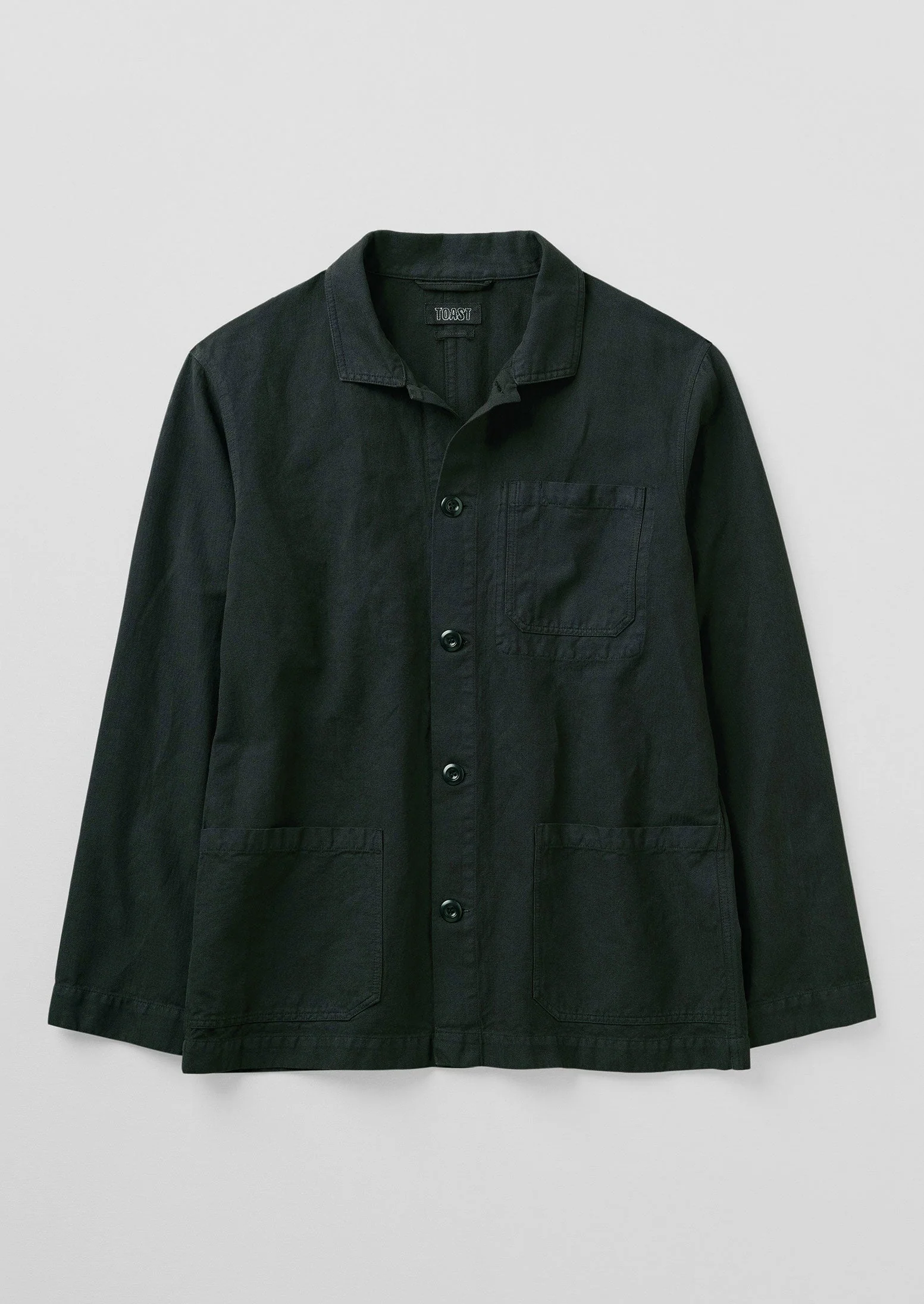Arlo Garment Dyed Herringbone Jacket | Washed Black - Image 7