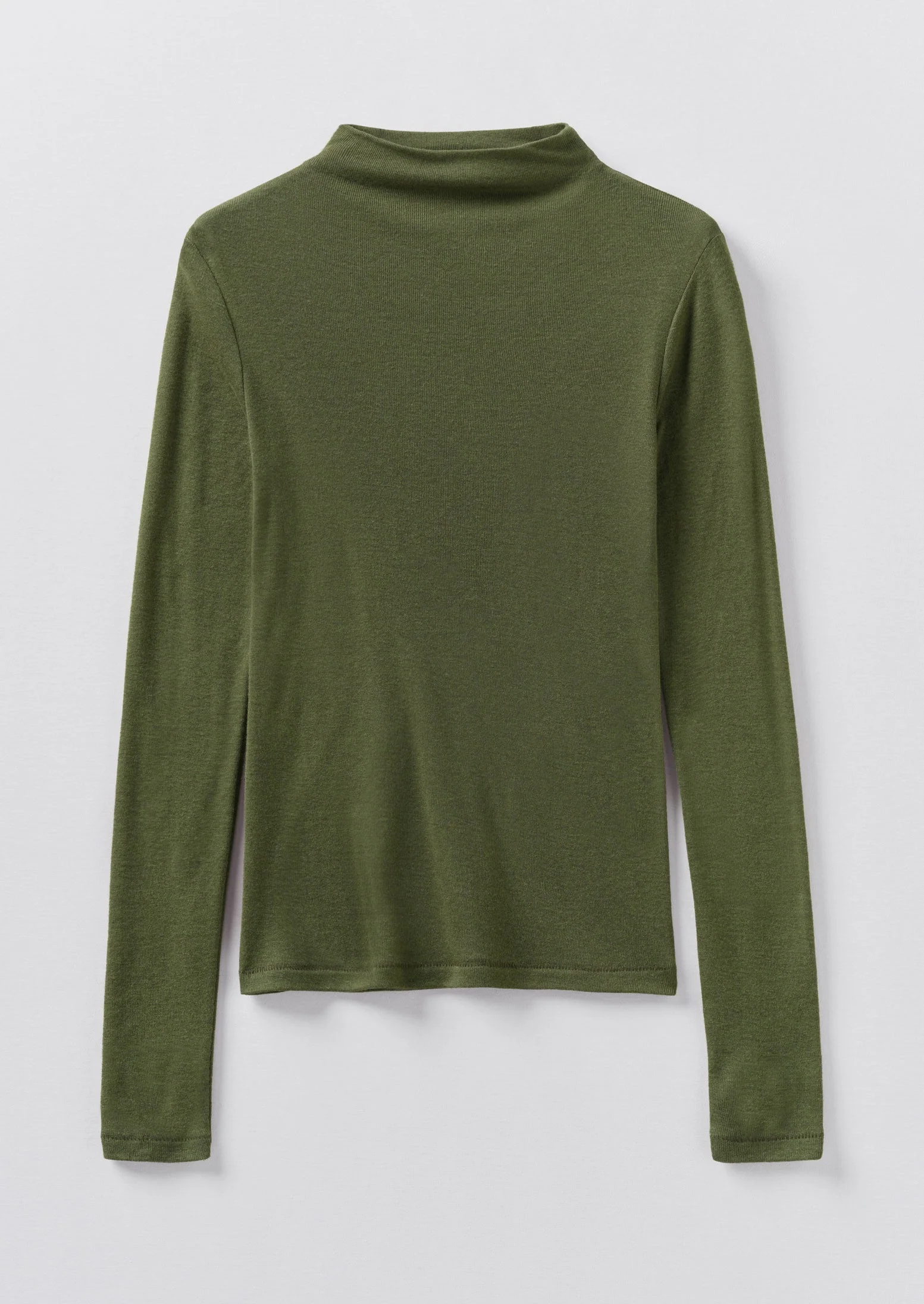 Aster High Neck Wool Lyocell Tee | Artichoke - Image 4