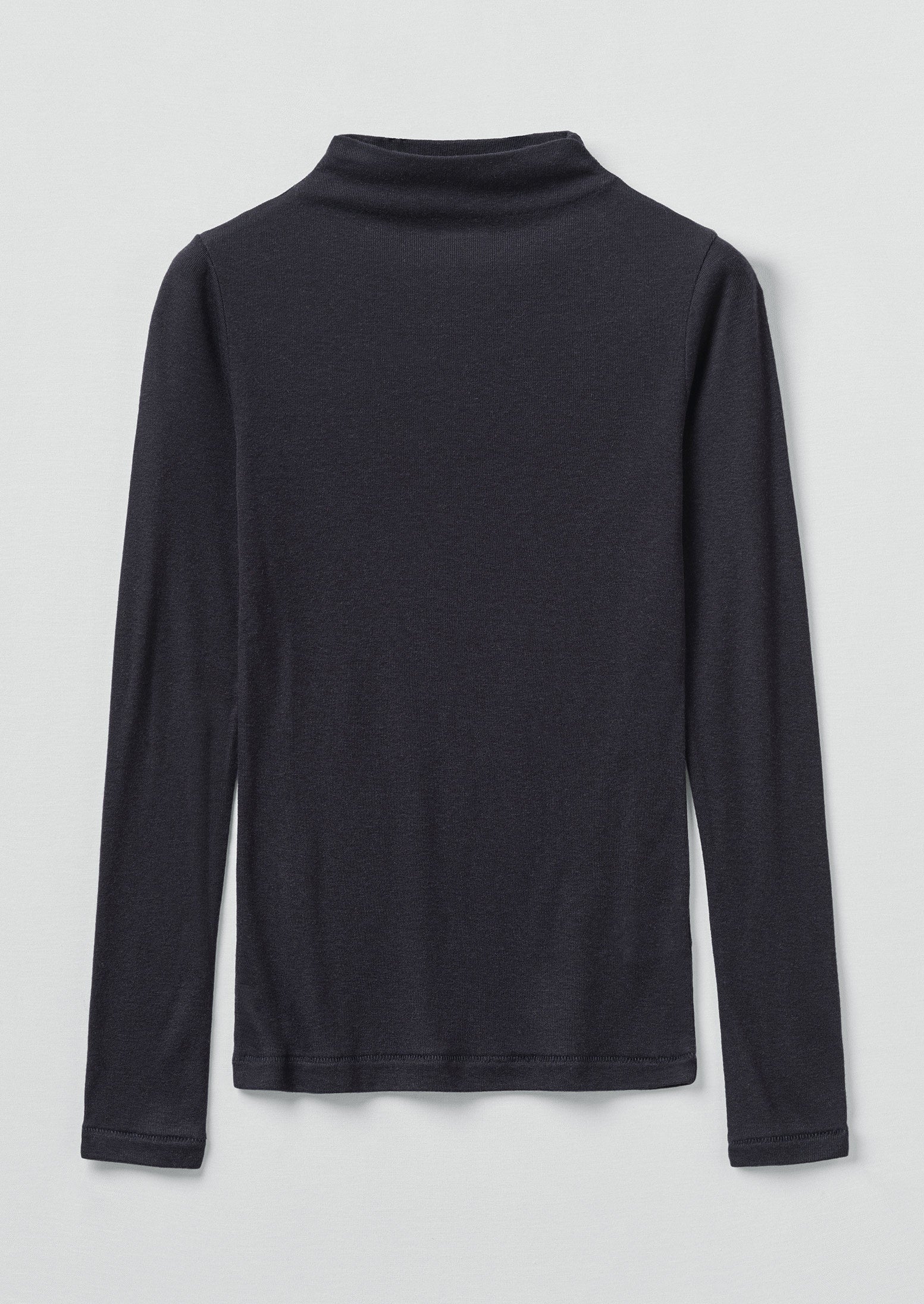 Aster High Neck Wool Lyocell Tee | Ink - Image 6