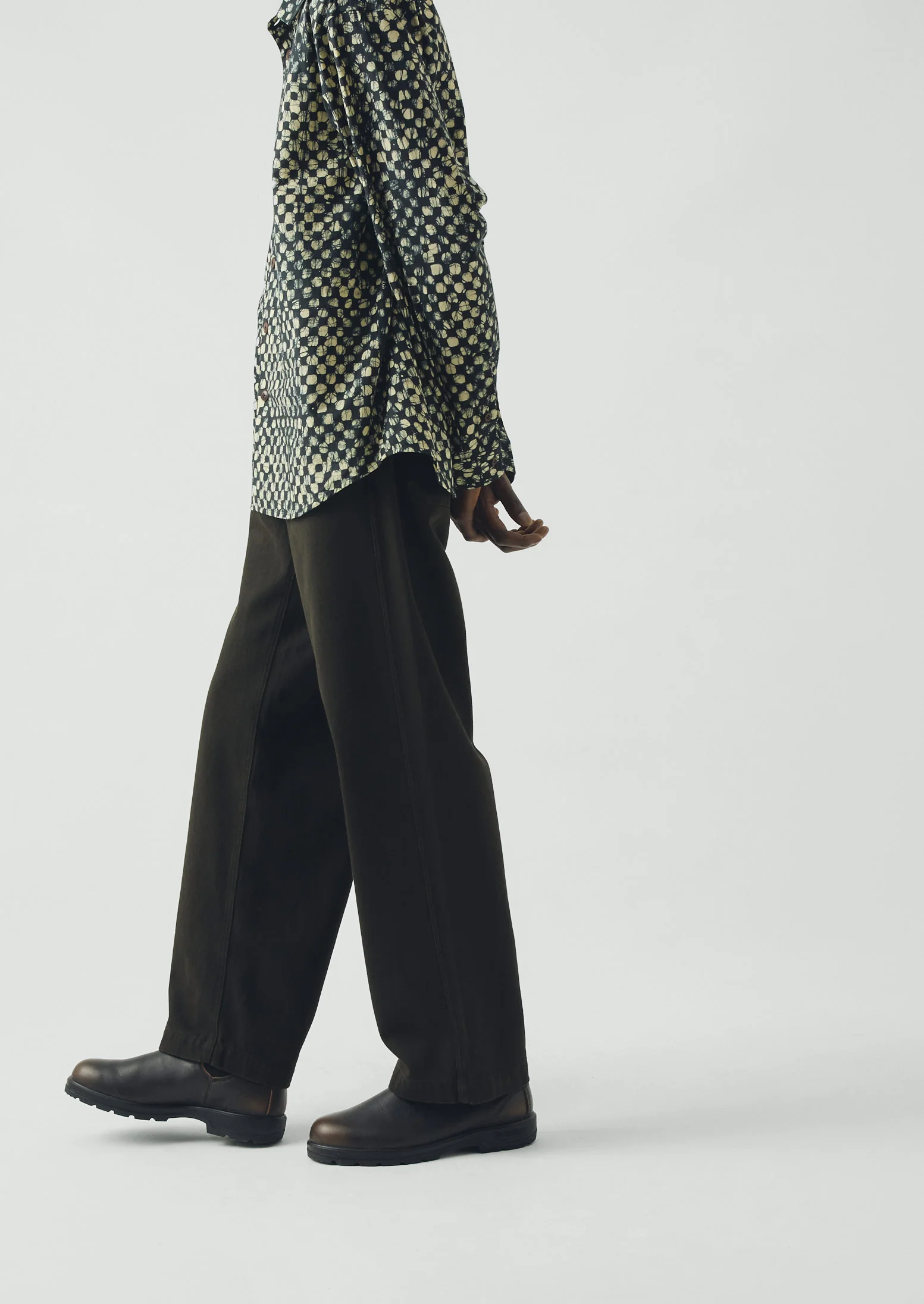 Batik Cook Check Shirt | Oil Green - Image 4