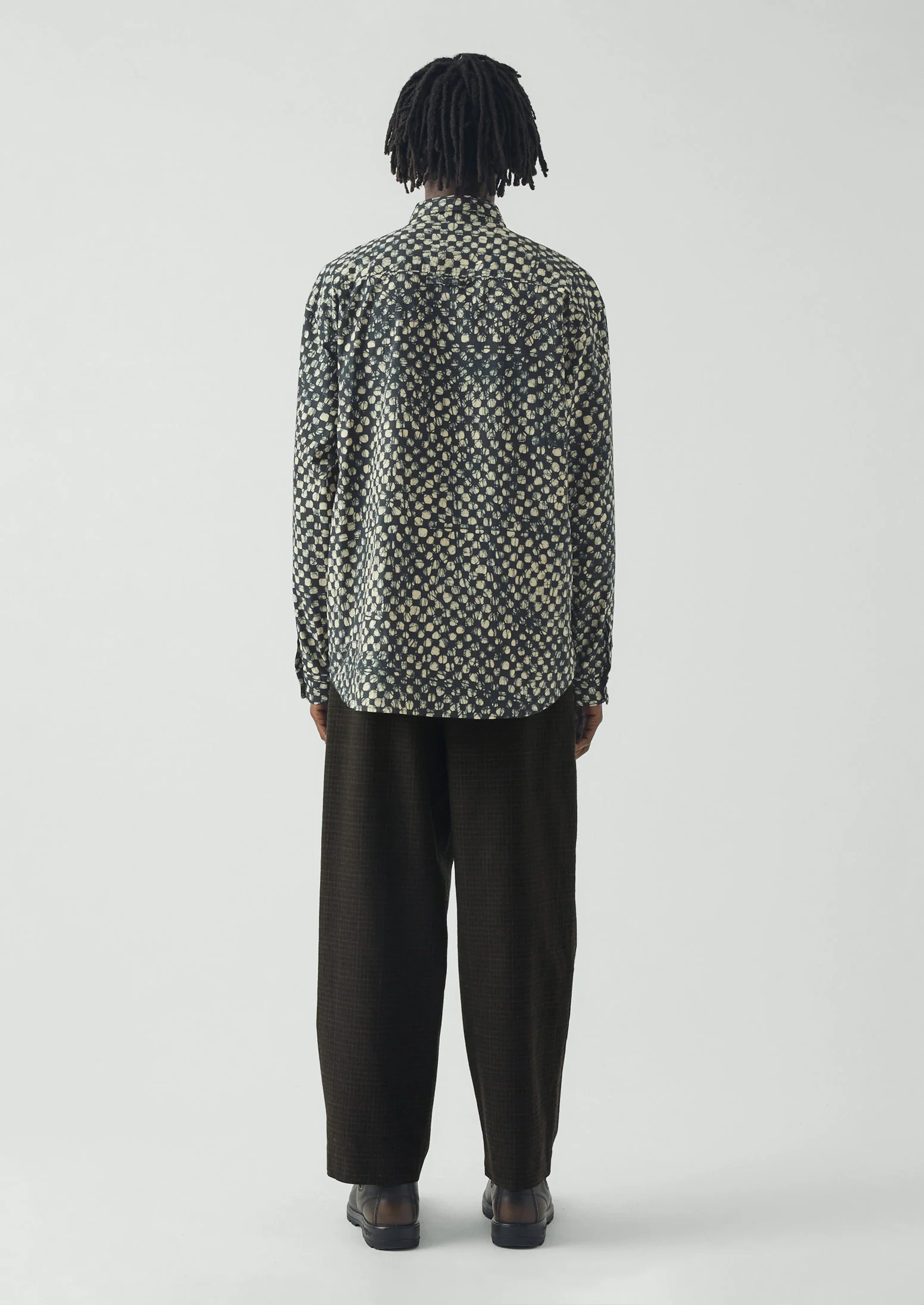 Batik Cook Check Shirt | Oil Green - Image 5