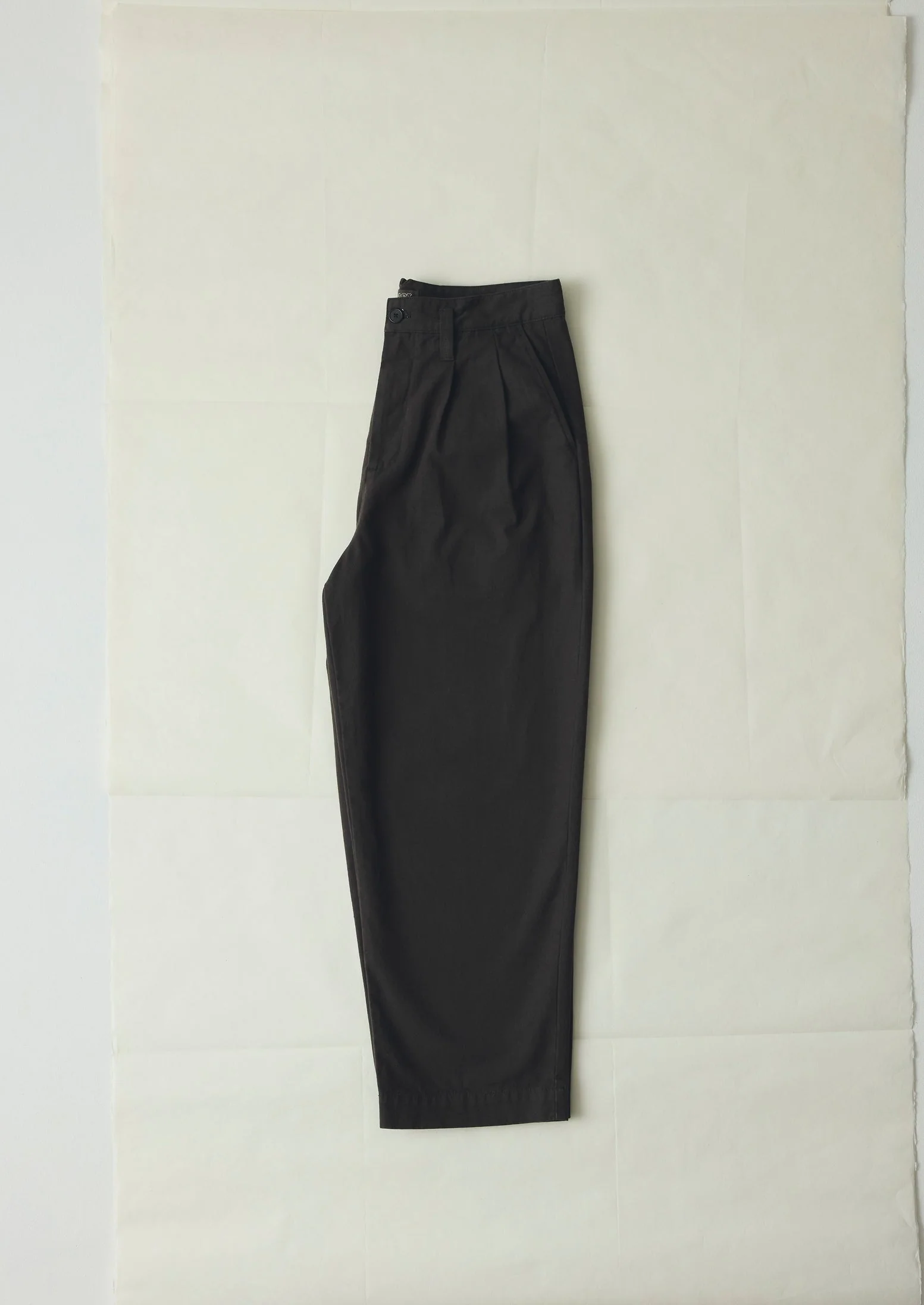 Bill Cotton Canvas Wide Leg Trousers | Soft Black - Image 6
