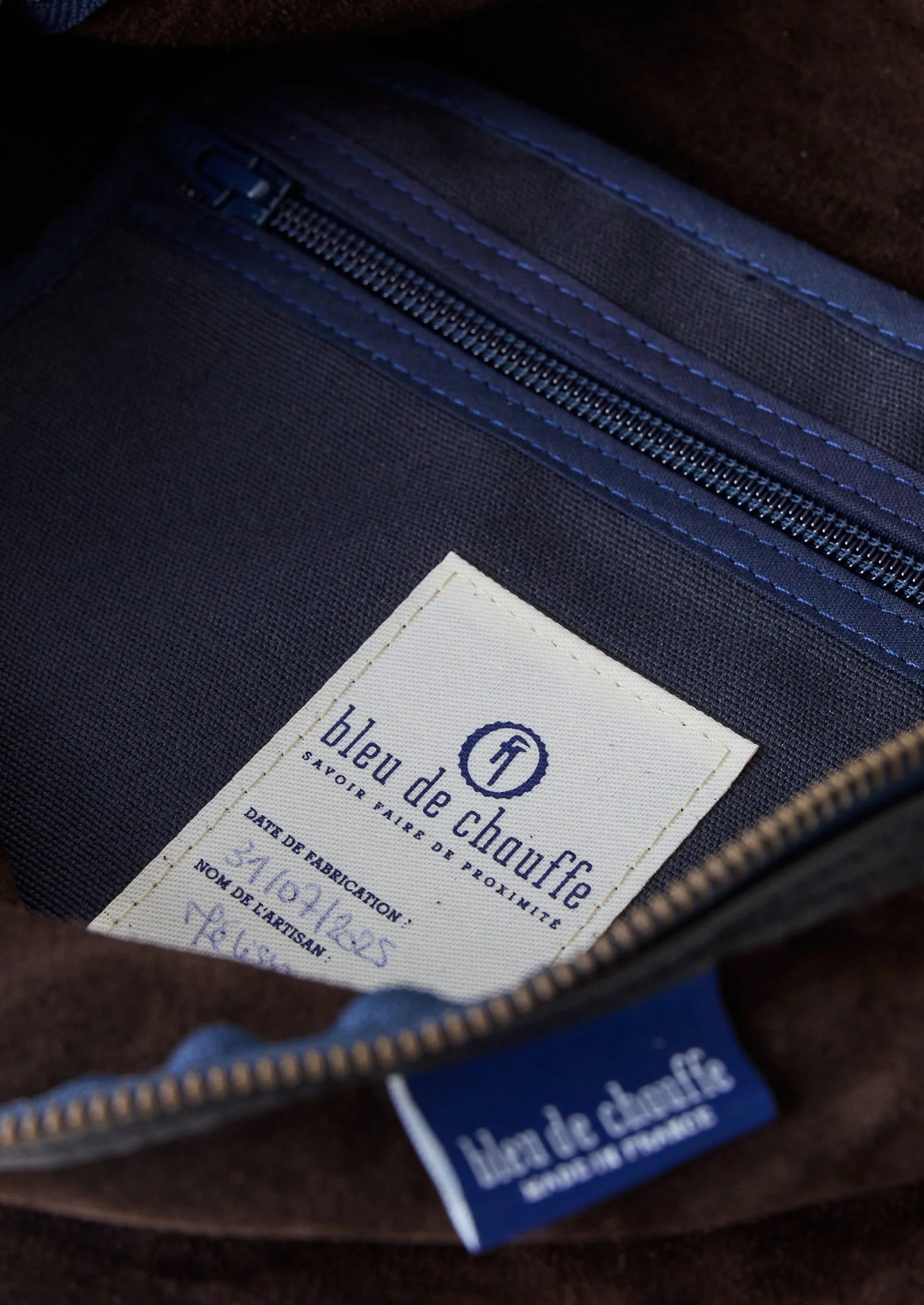 Bleu De Chauffe Large Suede Cross Body Bag | Dark Brown - Image 6