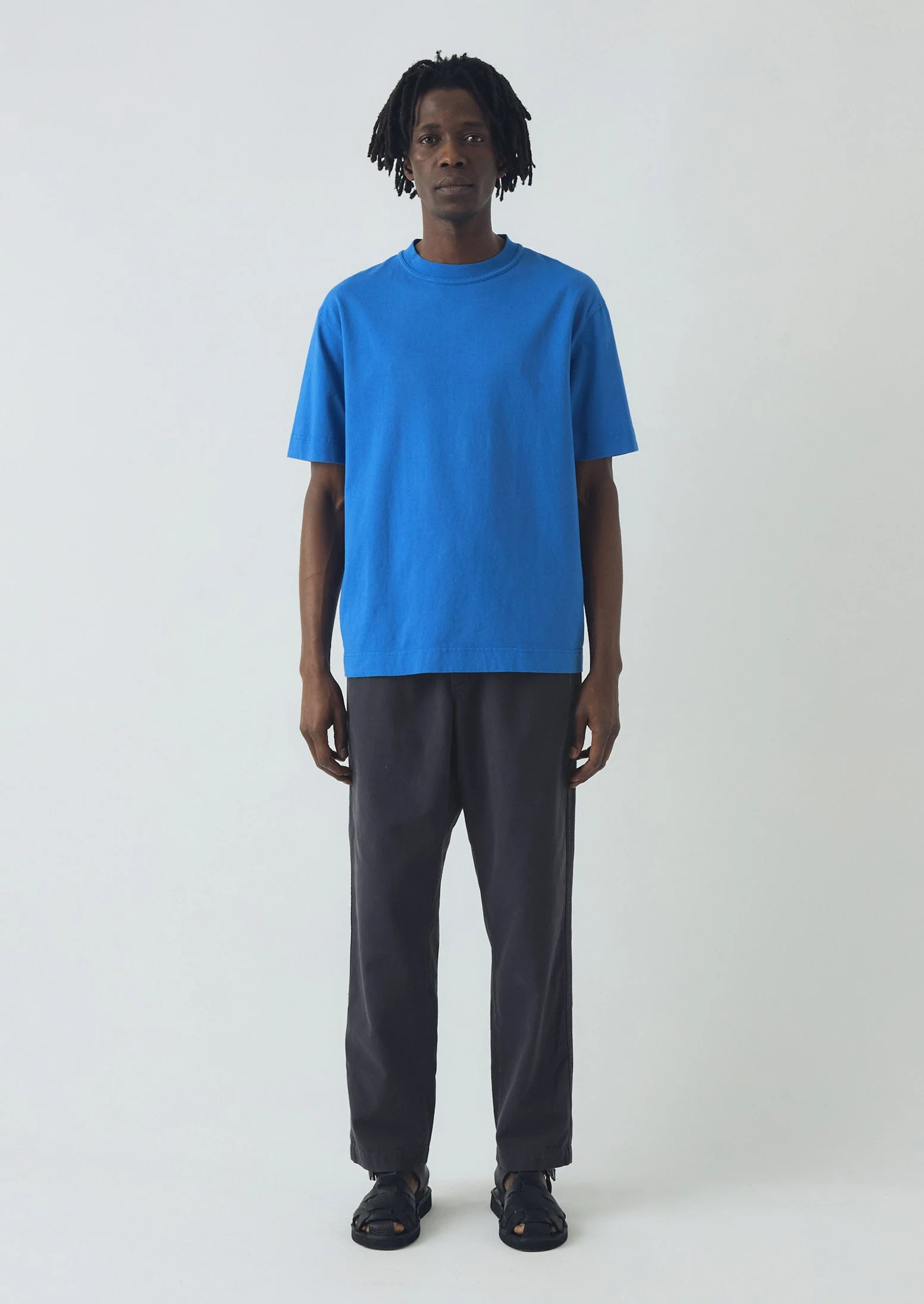 Cotton Relaxed Tee | Azure - Image 3