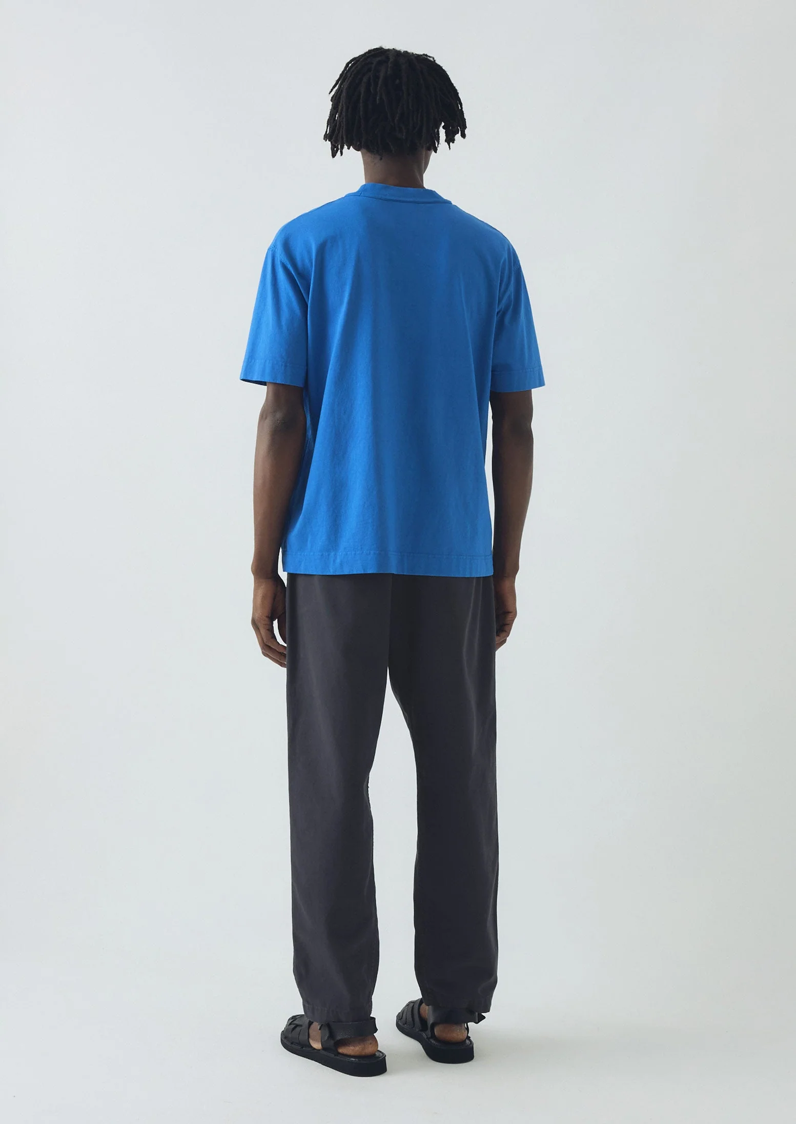 Cotton Relaxed Tee | Azure - Image 4