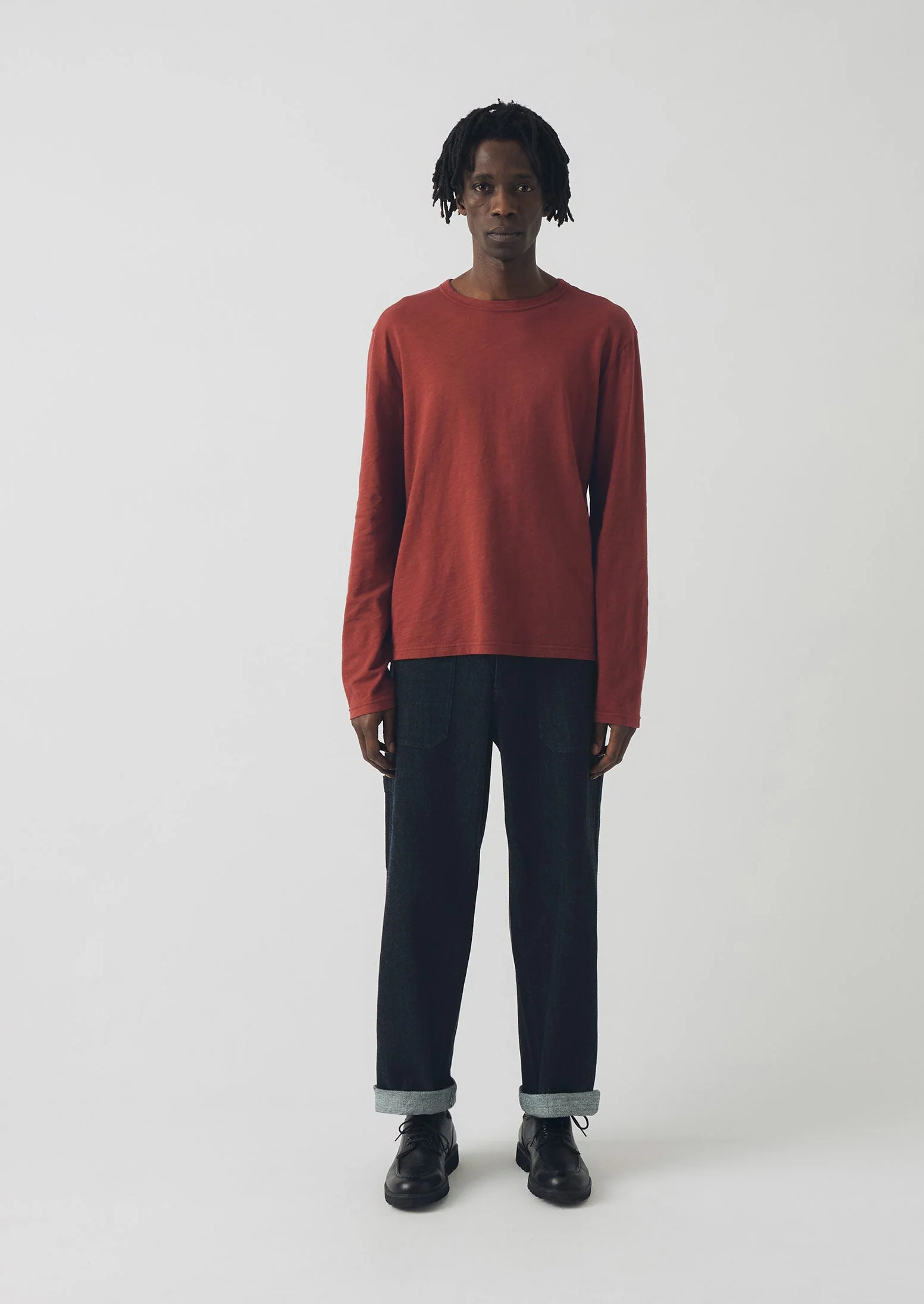 Frank Cotton Long Sleeve Tee | Braeburn Red - Image 3
