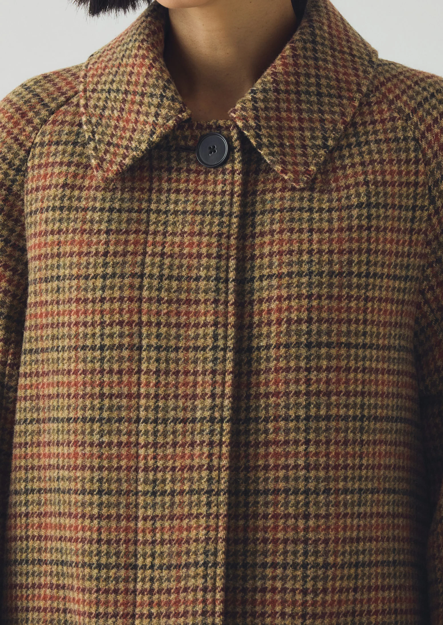 Frankie Vibrant Check Raglan Coat | Umber Multi - Image 4