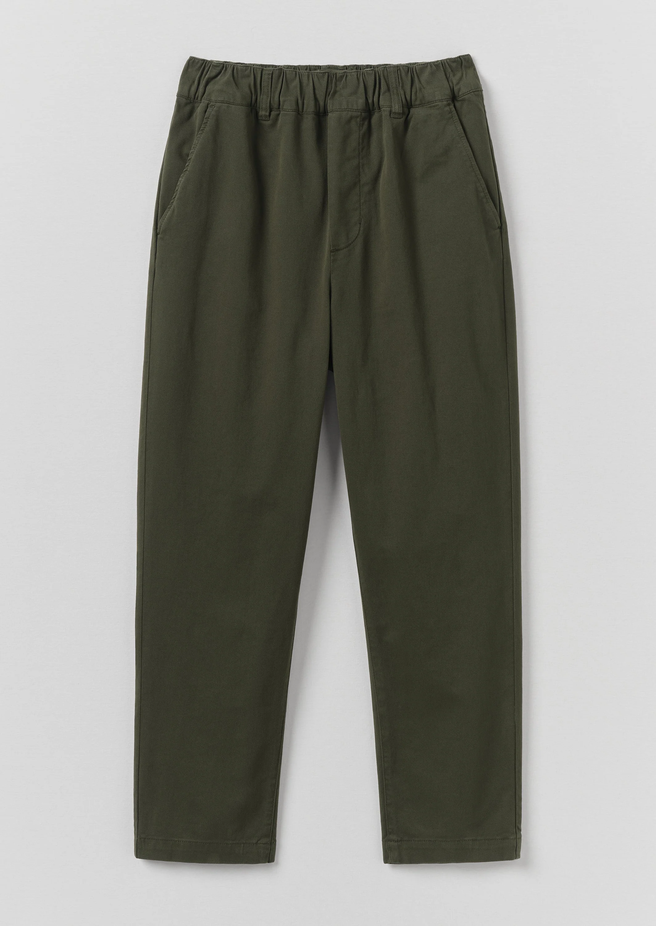 Gabi Cotton Pull On Trousers | Loden - Image 6