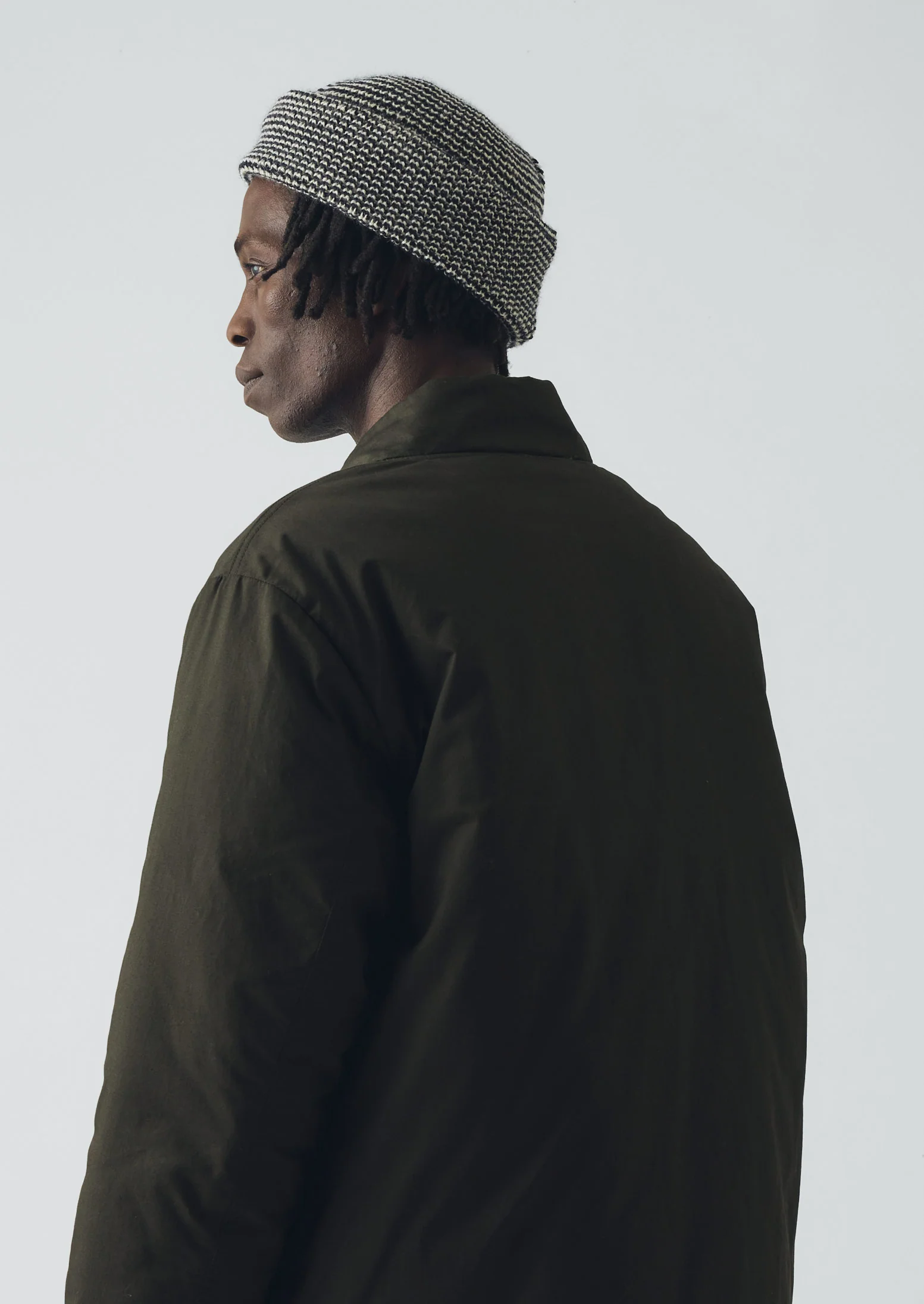 Heimat Mechanic Fine Stripe Hat | Ink/Seashell - Image 3