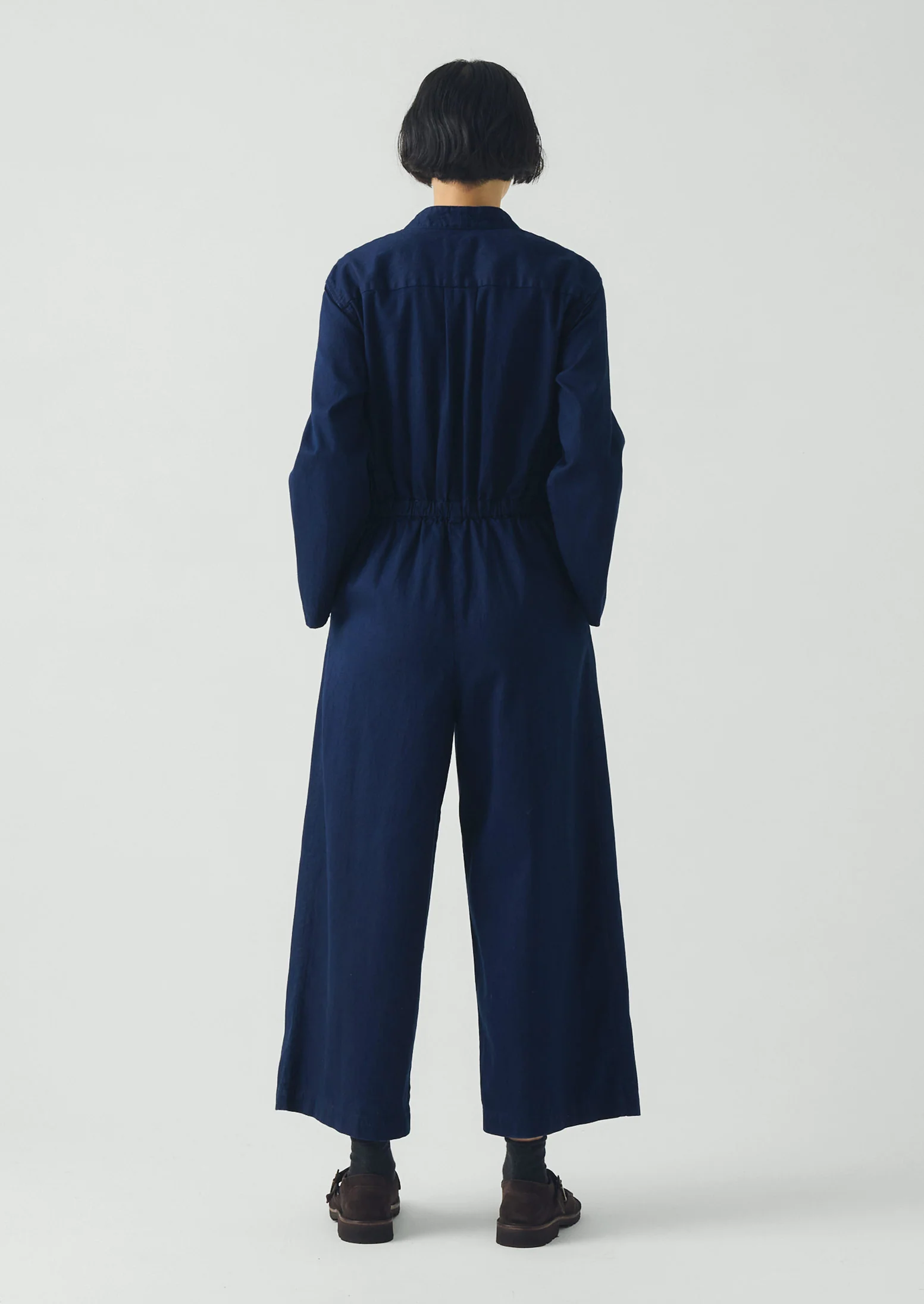 Indigo Cotton Twill Jumpsuit | Indigo - Image 4