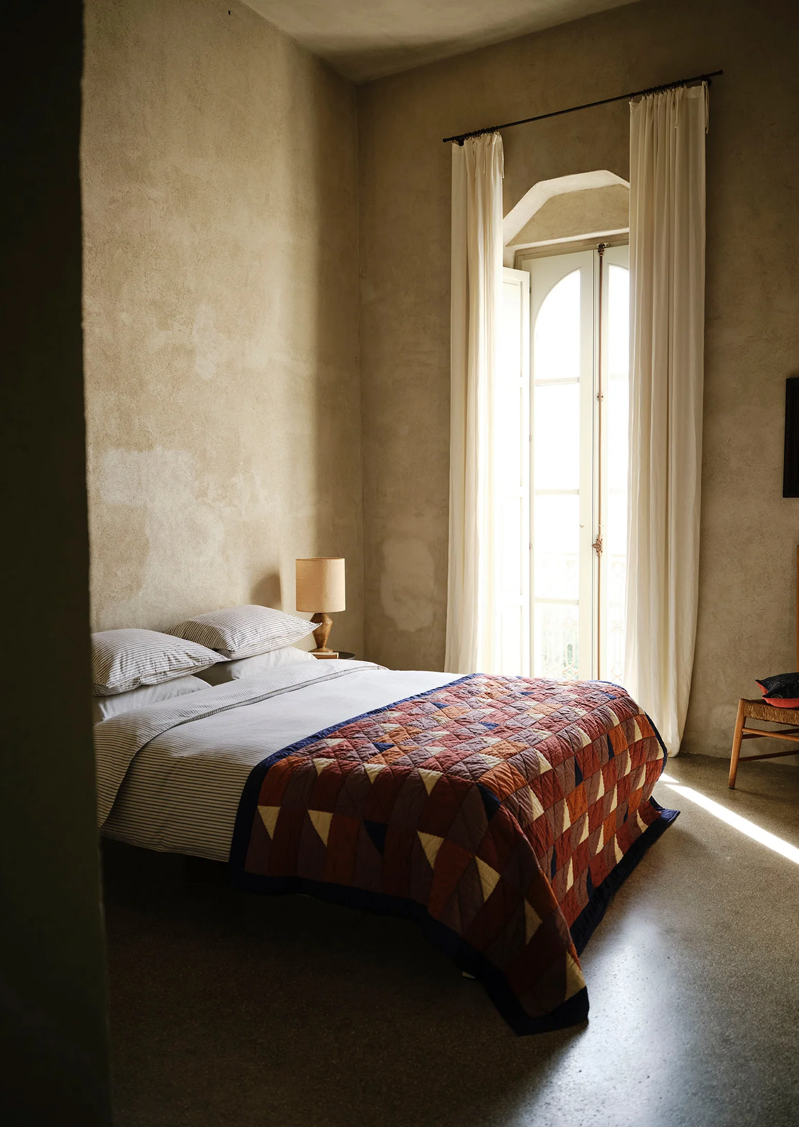 Mosaic Tile Patchwork Quilt | Terracotta/Twilight - Image 3