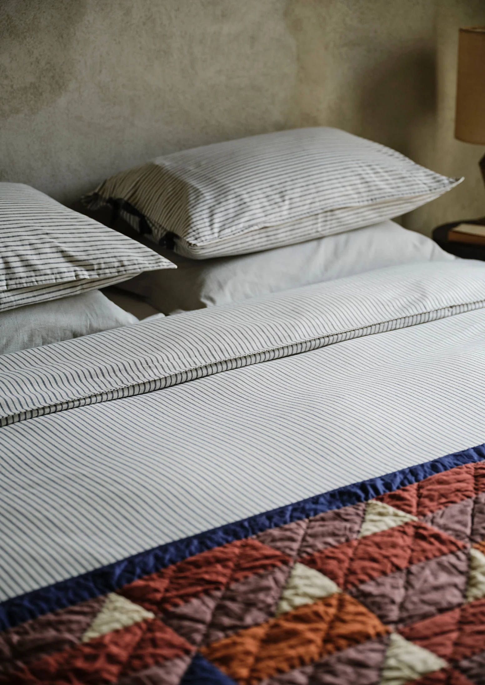 Mosaic Tile Patchwork Quilt | Terracotta/Twilight - Image 4