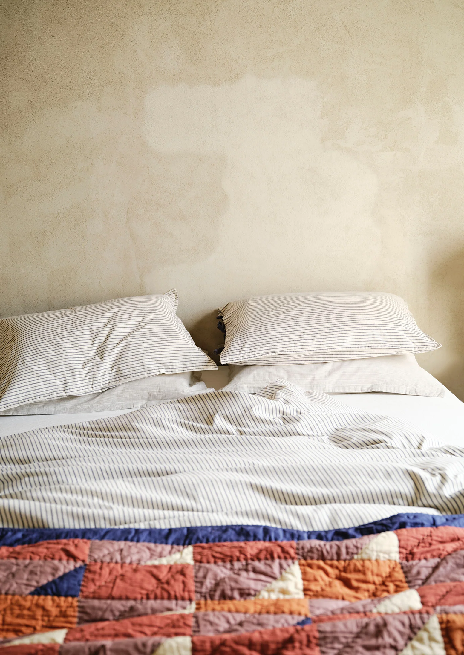 Mosaic Tile Patchwork Quilt | Terracotta/Twilight - Image 5