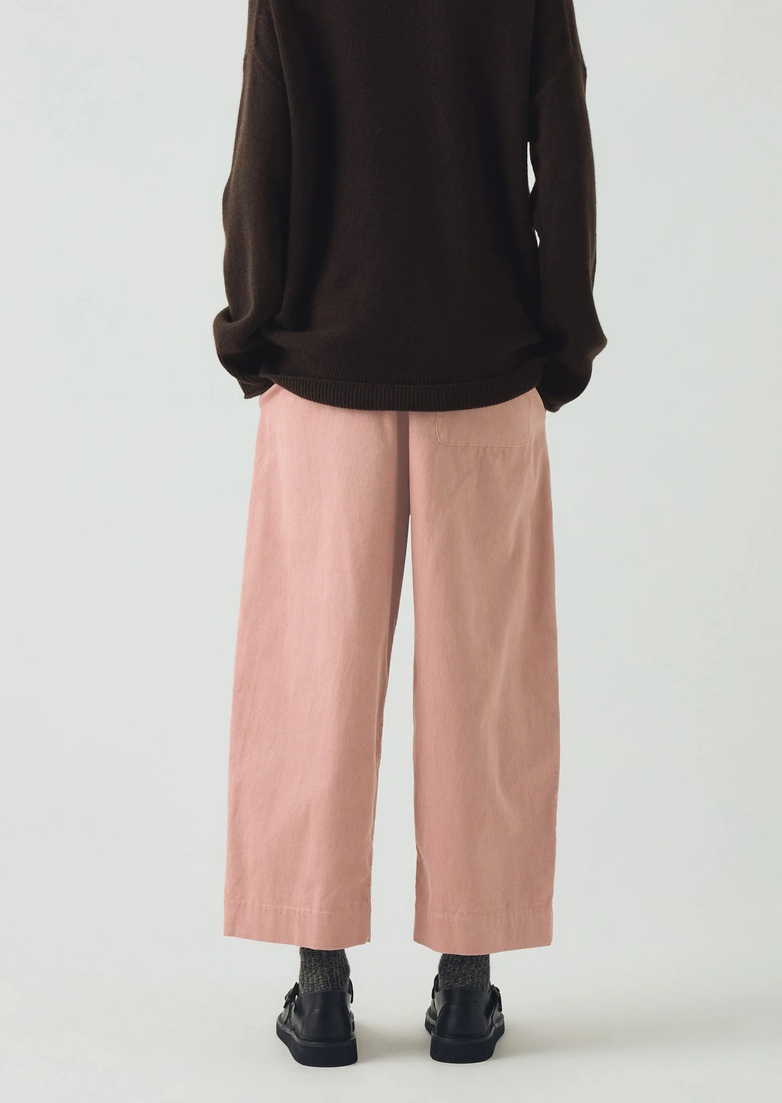 Organic Cord Barrel Leg Trousers | Pink Clay - Image 3