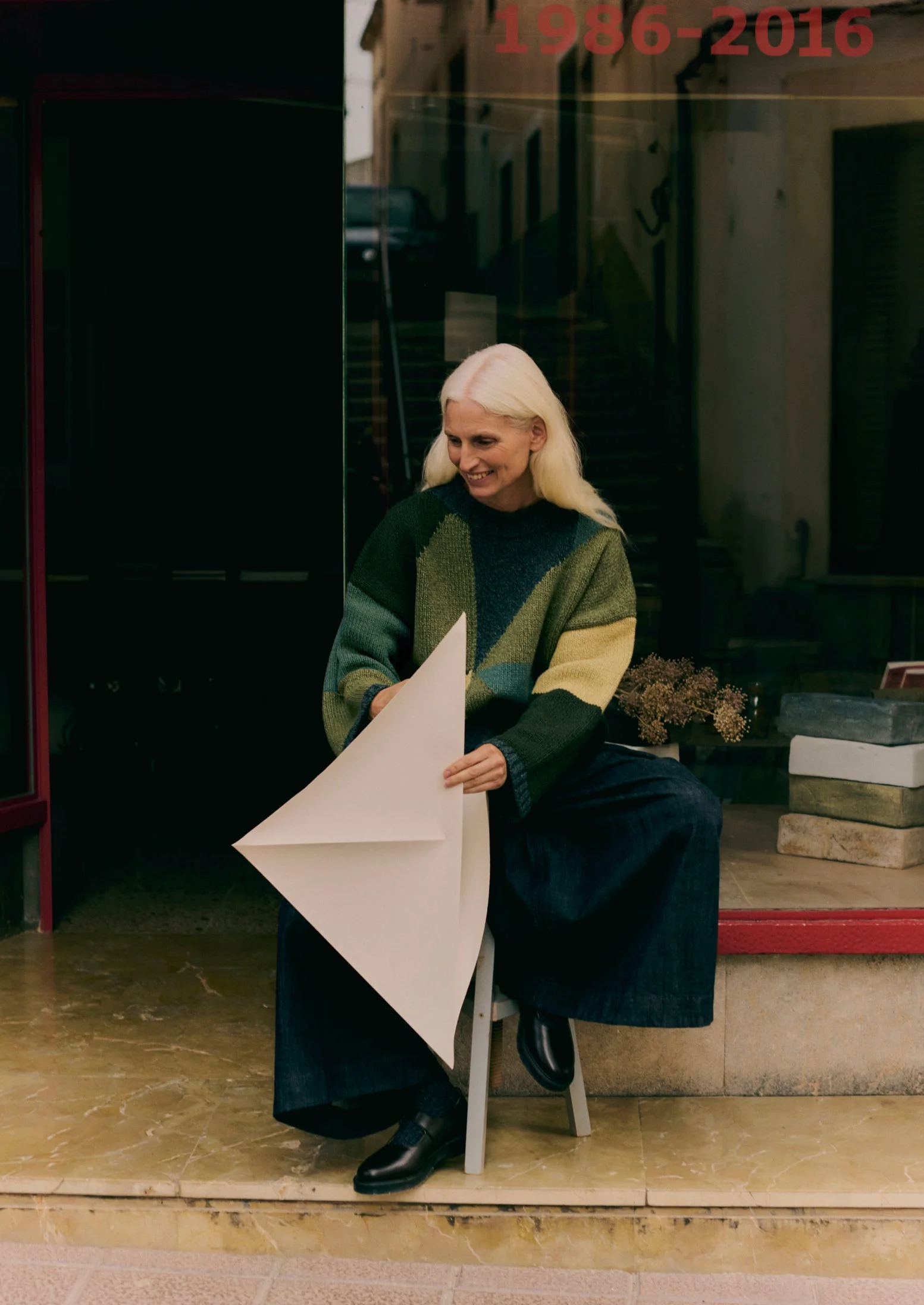 Pleated Wrap Denim Culottes | Indigo - Image 7