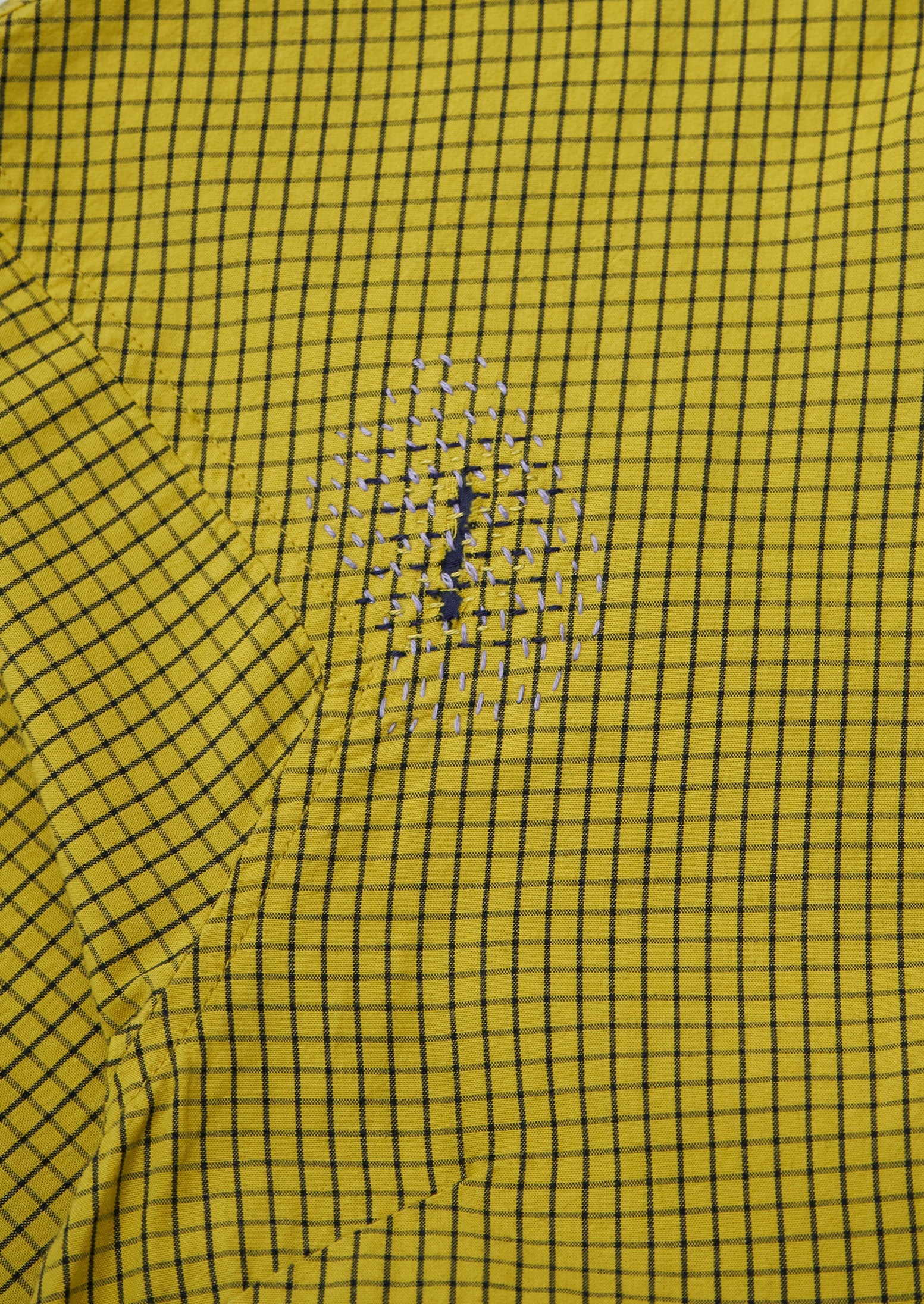 Renewed Check Crinkle Cotton Dress Size L (97) | Slate/Pomelo - Image 3