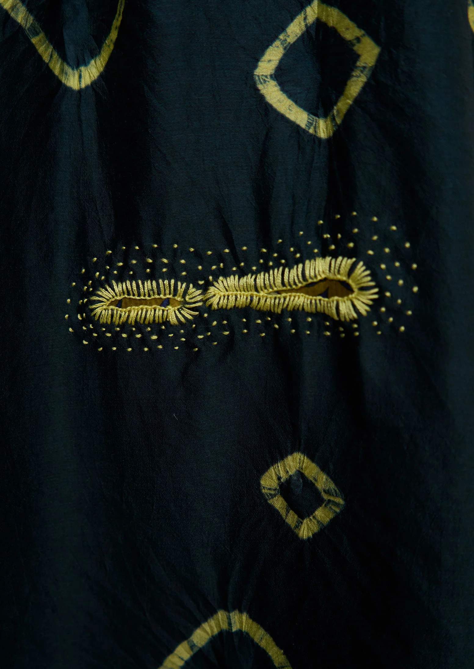 Renewed Hand Shibori Silk Dress XS (115) | Multi - Image 3