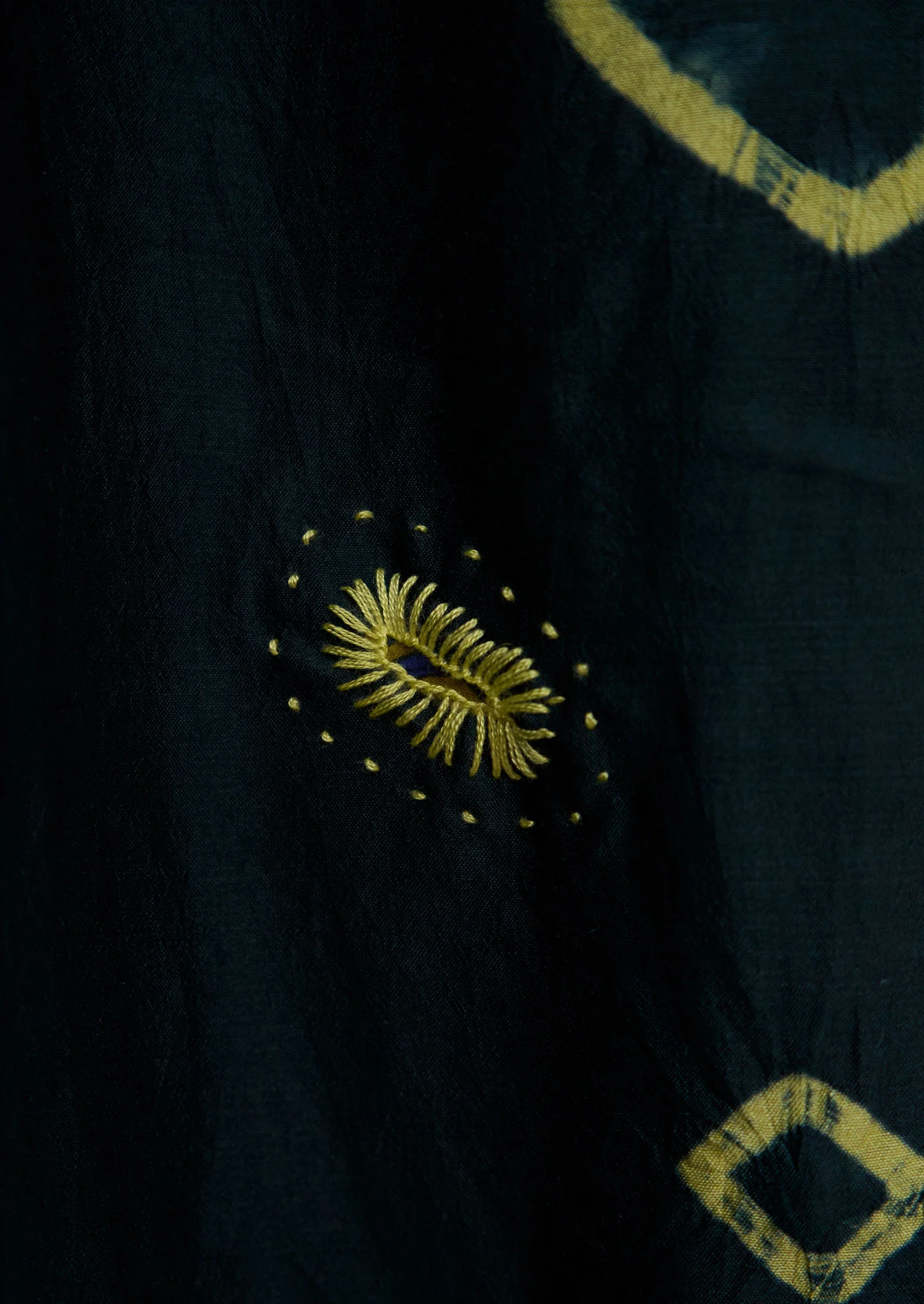 Renewed Hand Shibori Silk Dress XS (115) | Multi - Image 4