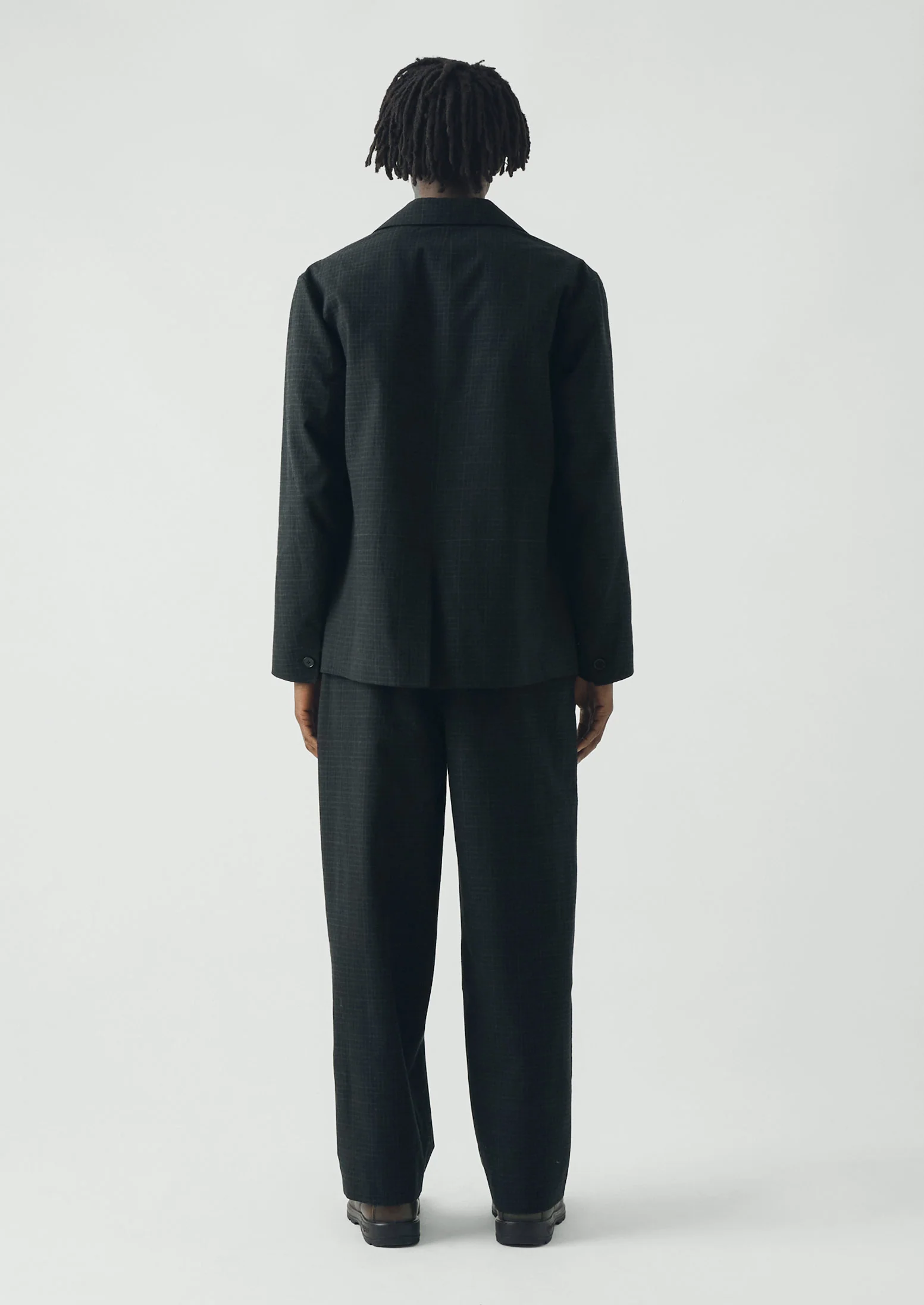 Sketch Check Cotton Wool Jacket | Slate - Image 5