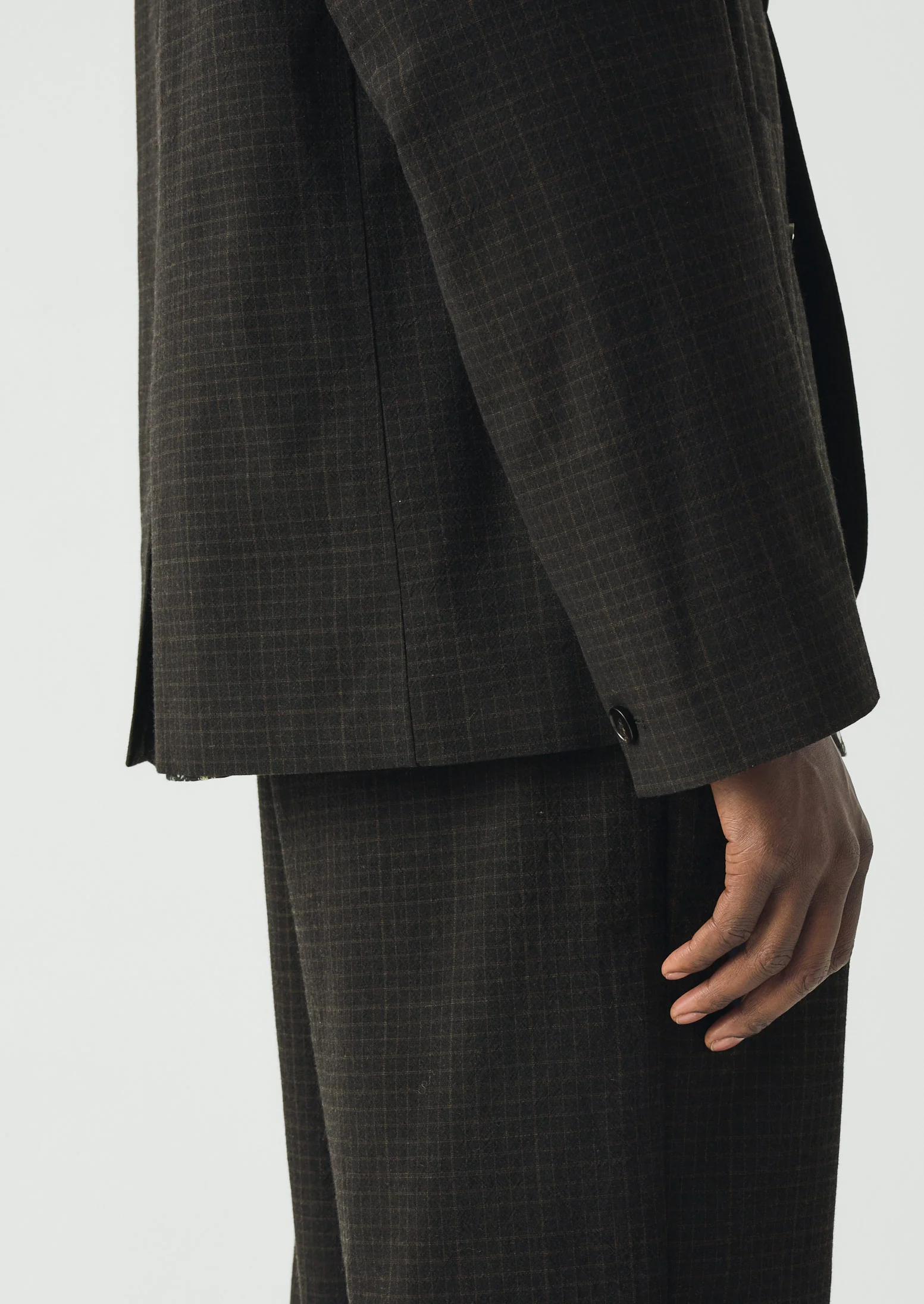 Sketch Check Cotton Wool Jacket | Slate - Image 6