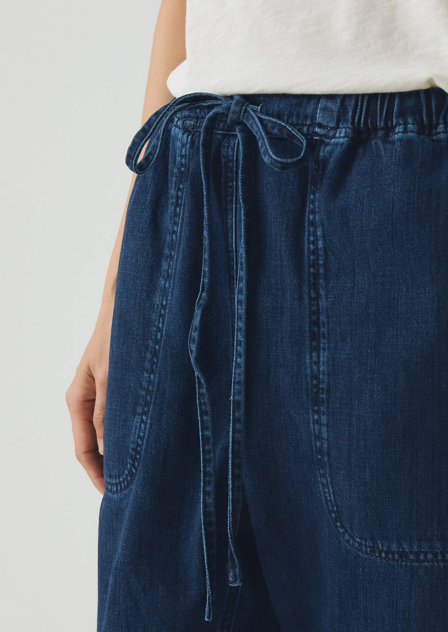Suki Panelled Denim Trousers | Indigo - Image 3