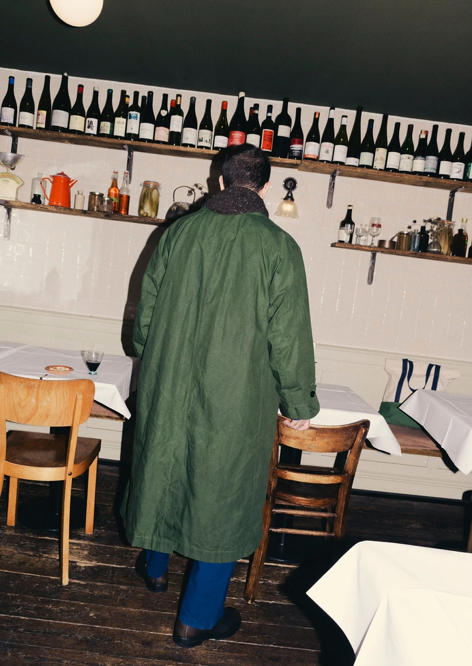 Waxed Cotton Trench Coat | Forest Green - Image 6