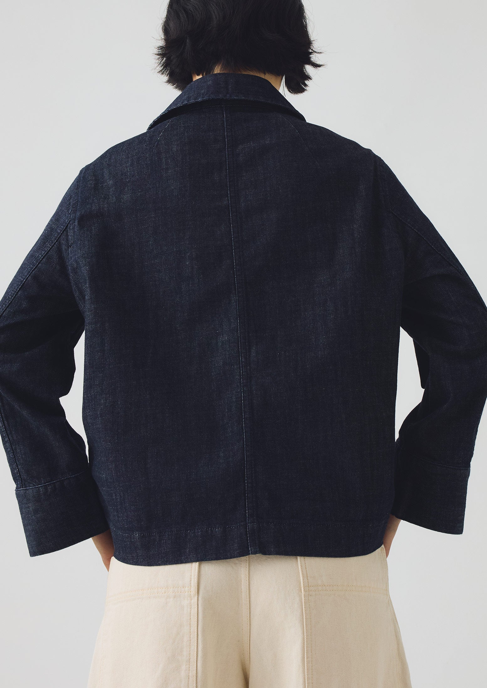 Wide Sleeve Organic Indigo Denim Jacket | Indigo - Image 3